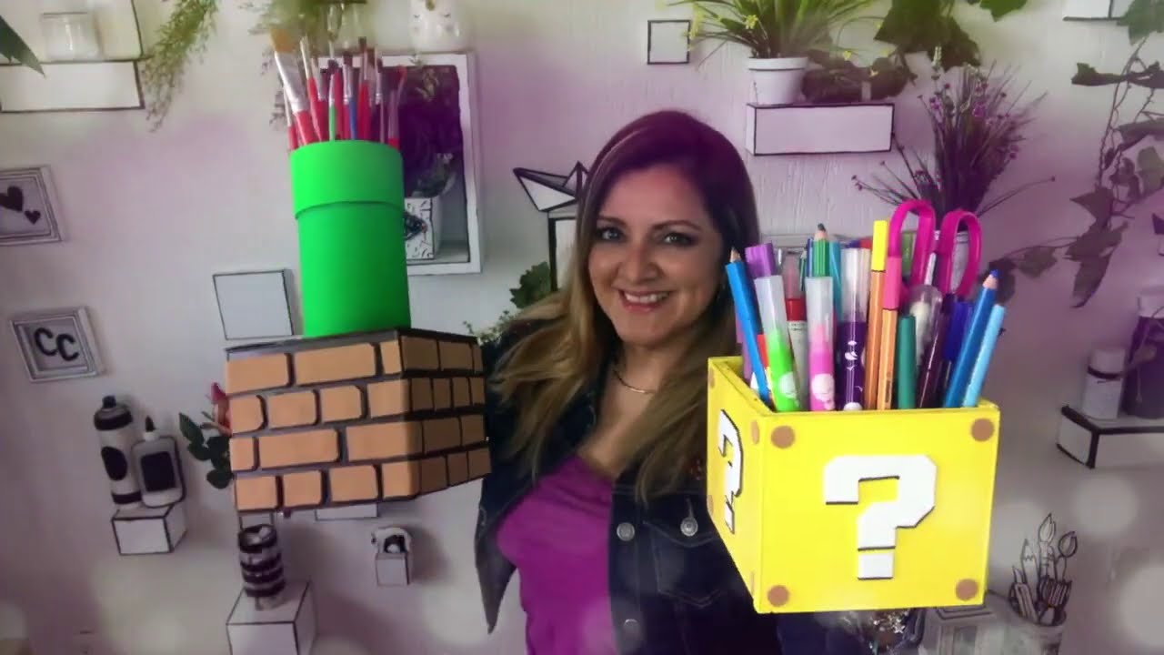 Mario Bros DIY Back to School 🖍 ✂ Lapicera Retro Chuladas Creativas
