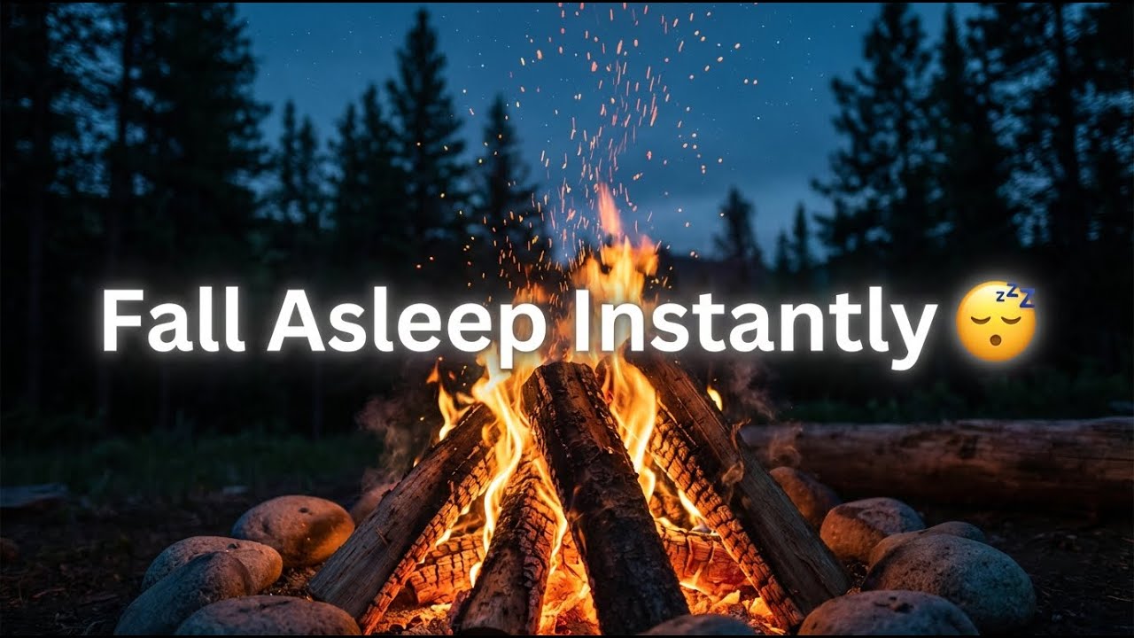 Brain Massage Therapy: Instant Migraine Relief with 4K Crackling Fire & Calming Heat Ambience