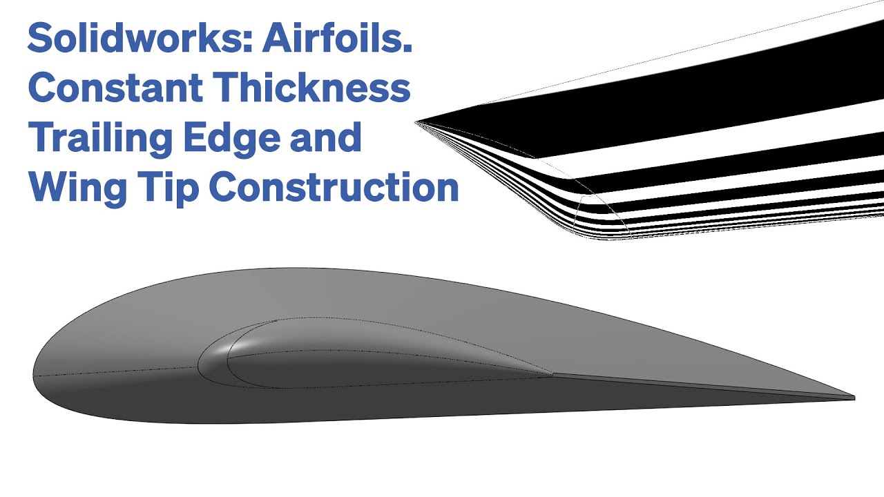 Solidworks: Airfoils. Constant Thickness Trailing Edge and Wing Tip Construction