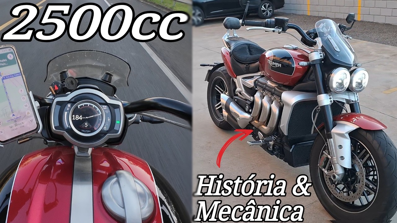 Triumph Rocket 3 - 2500cc! História, mecânica e TestRide! Torque inigualável! Dá-lhe Cilindrada!!
