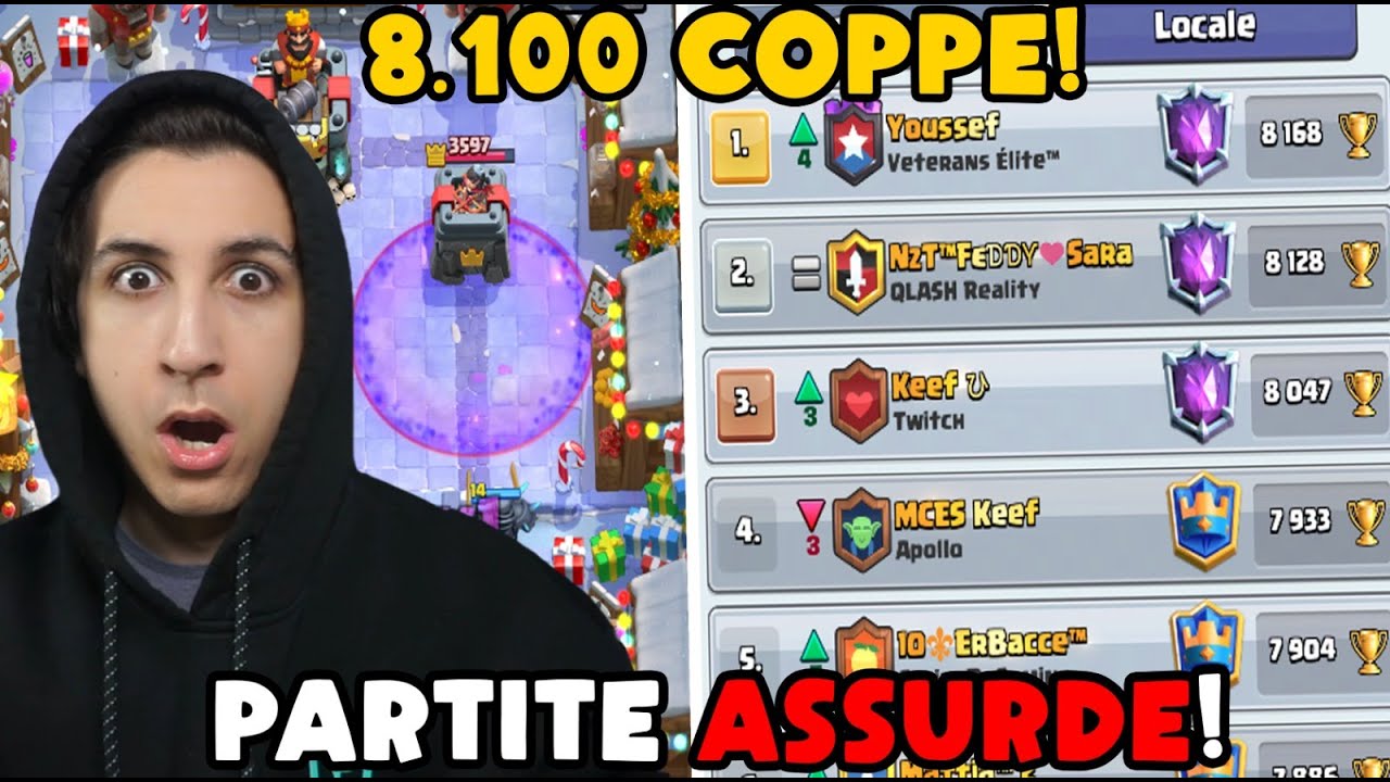 PARTITE a 8.100 COPPE contro i MIGLIORI al MONDO! Reazione | Clash Royale ITA