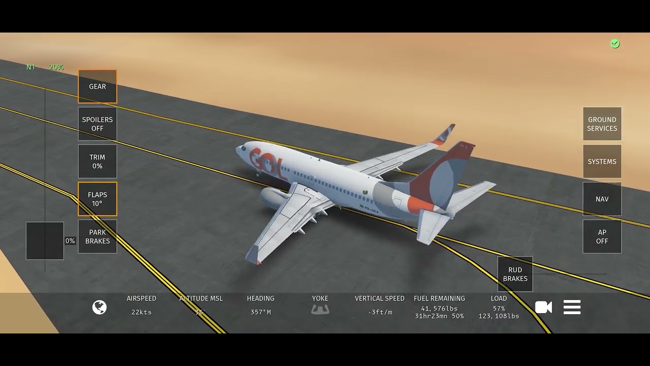 #infiniteflight  gol airline takeoff and landing 
