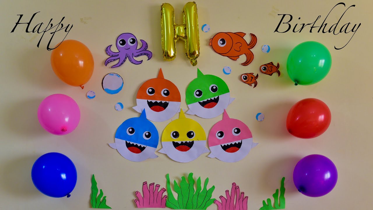 Birthday decoration ideas at home | DIY decorations using paper| How to make Birthday decoration