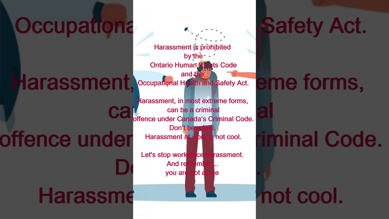 Harassment can be a criminal offence in Canada#harassmentcase #bullyingstopsnow