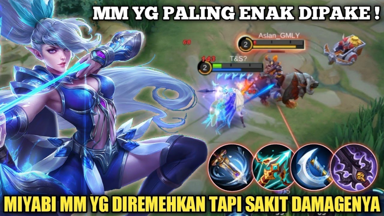 MIYABI MM YG SERING DIREMEHKAN !!! PADAHAL DAMAGENYA GK NGOTAK ‼️ BUILD MIYA TERSAKIT 2023 - MLBB