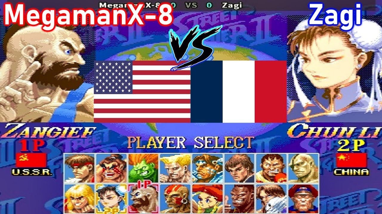 Super Street Fighter II X: Grand Master Challenge - MegamanX-8 vs Zagi