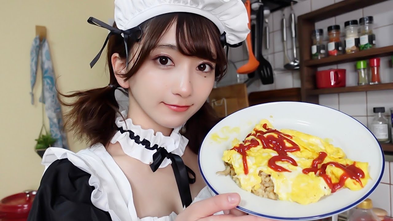 ぶりっ子メイドになってオムライス作ったら本性でてきて大変な事に…【ハロウィン】