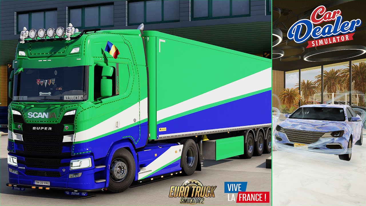 🔴LIVE: Euro Truck Simulator 2: Convoi RTE | Car Dealer Mechanic: Update nou