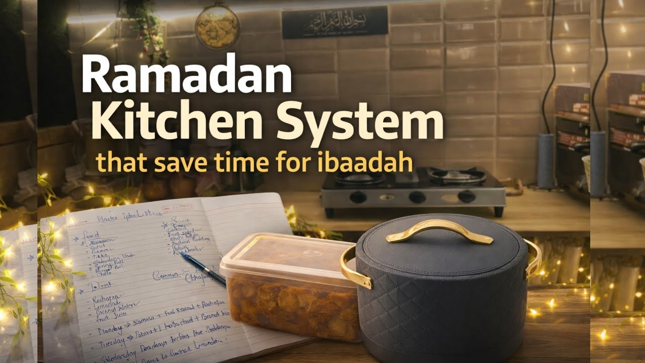 Stress-Free Ramadan Kitchen Systems 🌙| Save Time for Ibaadah | Iftar-Sehri Prep #homemaking #ramadan