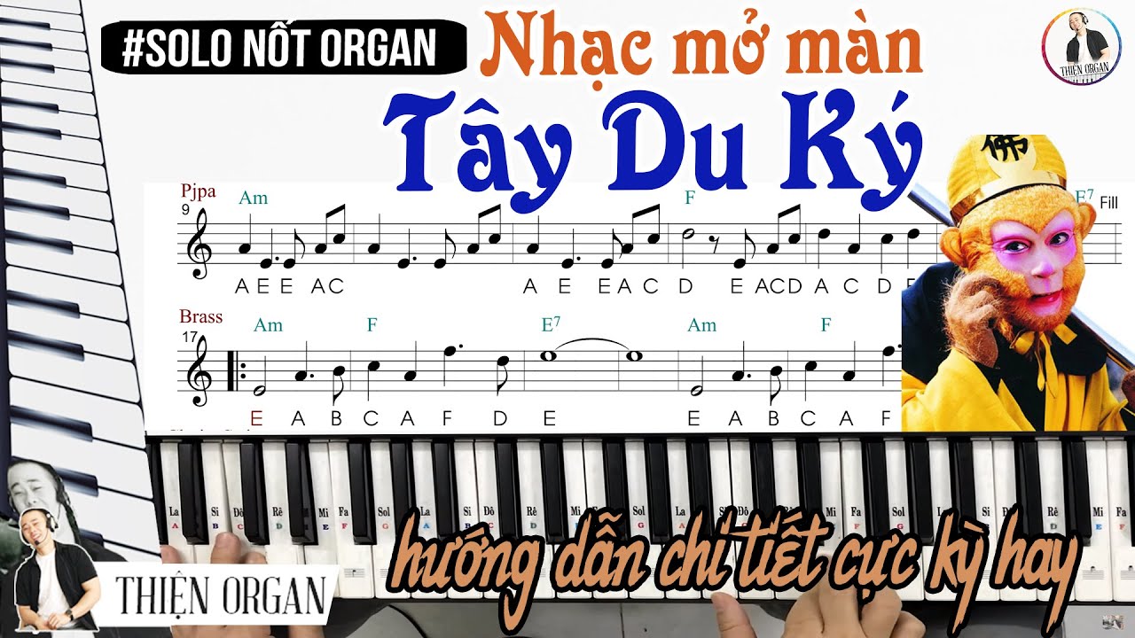 TÂY DU KÝ - Hướng Dẫn Solo Nốt Organ đơn giản dễ học - THIỆN ORGAN