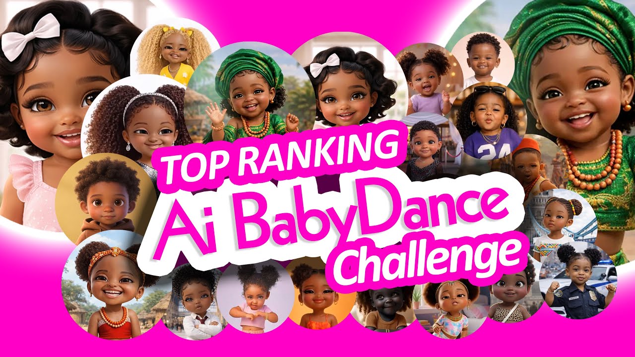 Танцевальный челлендж с участием лучших ИИ-младенцев, часть 1 #babydance #ai #fashion #topranking...