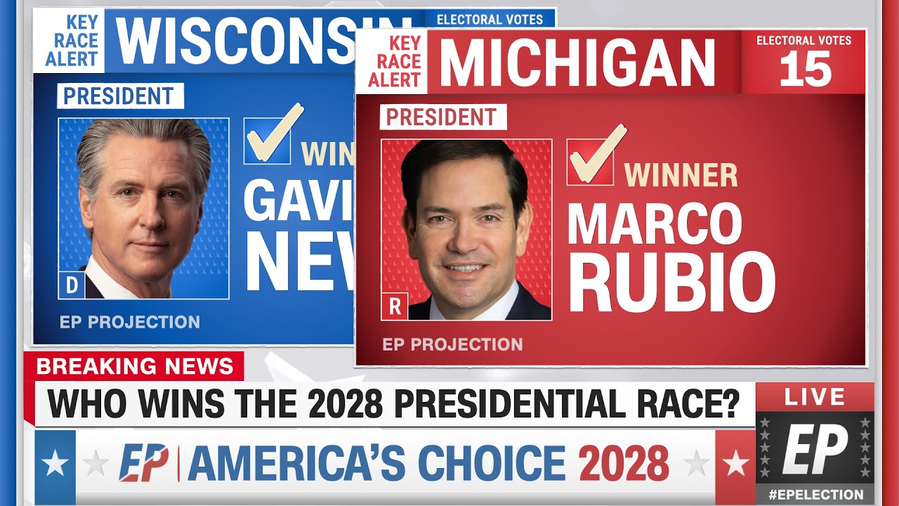 2028 Election Prediction: Gavin Newsom vs Marco Rubio