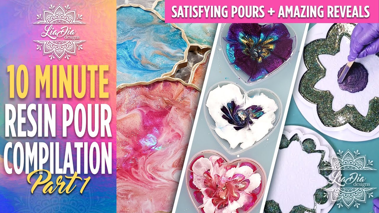 10 Minutes of BEAUTIFUL Epoxy Resin Pours & Reveals - Satisfying Resin Art Compilation with Music