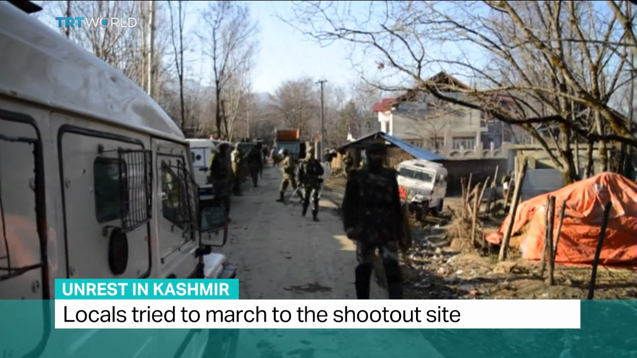 Unrest in Kashmir: Two militants and officer killed in gun battle