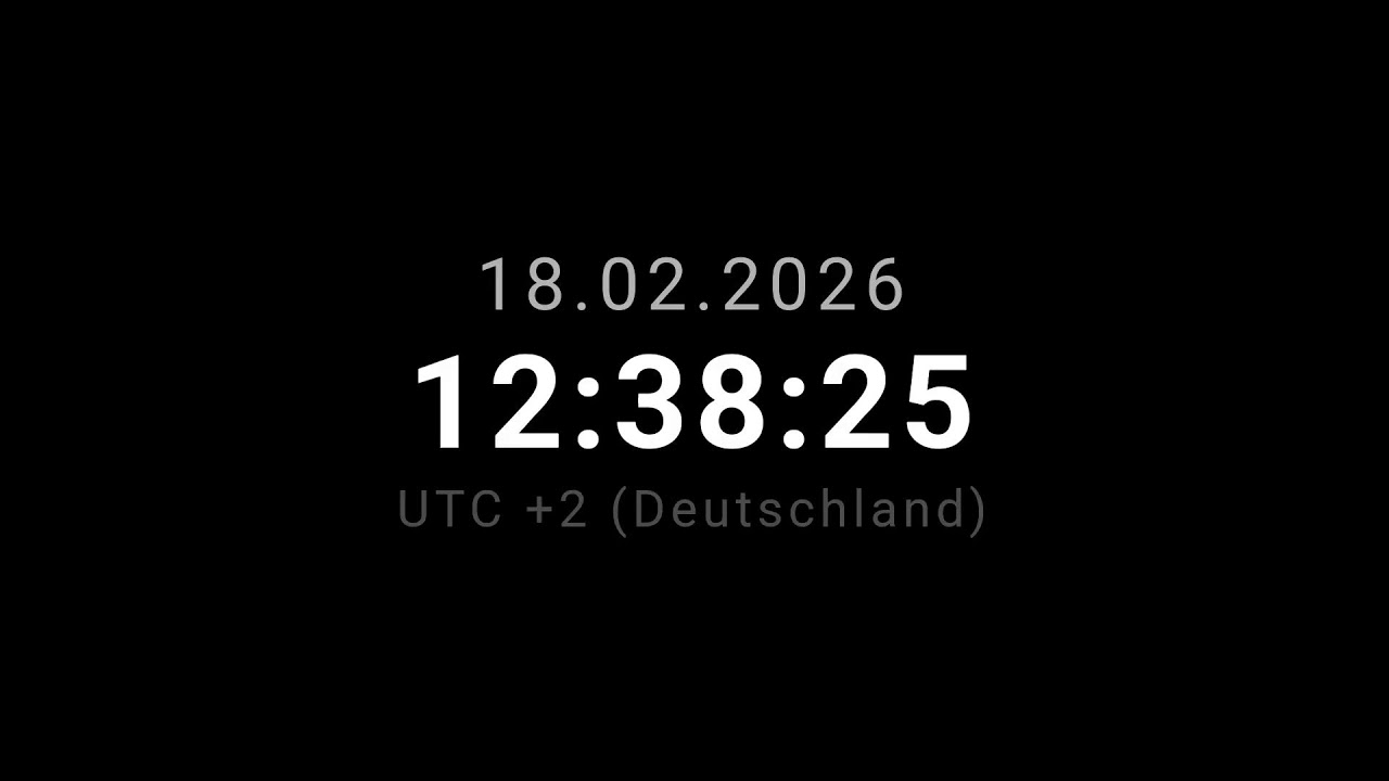 🔴 LIVE | Clock / Uhr - Germany Deutschland UTC + 2
