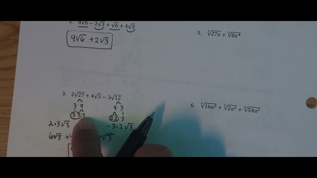 Add and Subtract Radicals