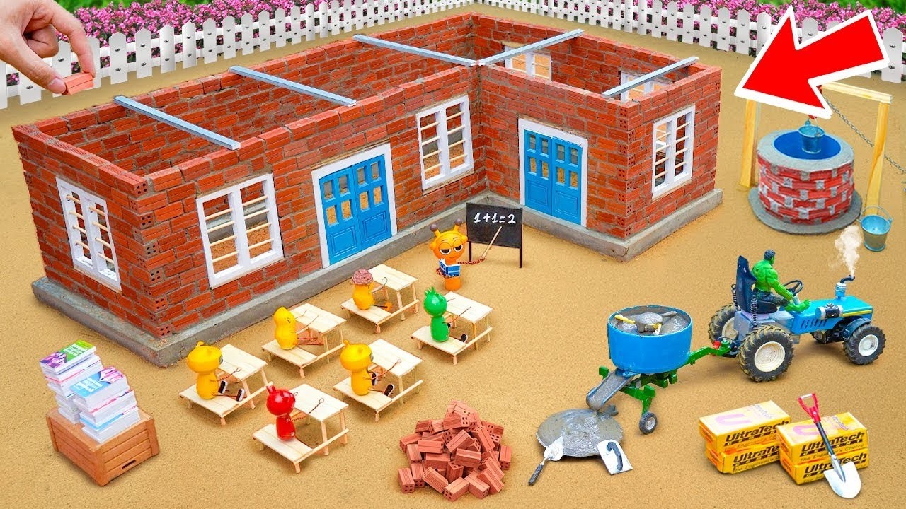 Top most diy mini house making with bricks science project - Build a 6 room mini house | top mini