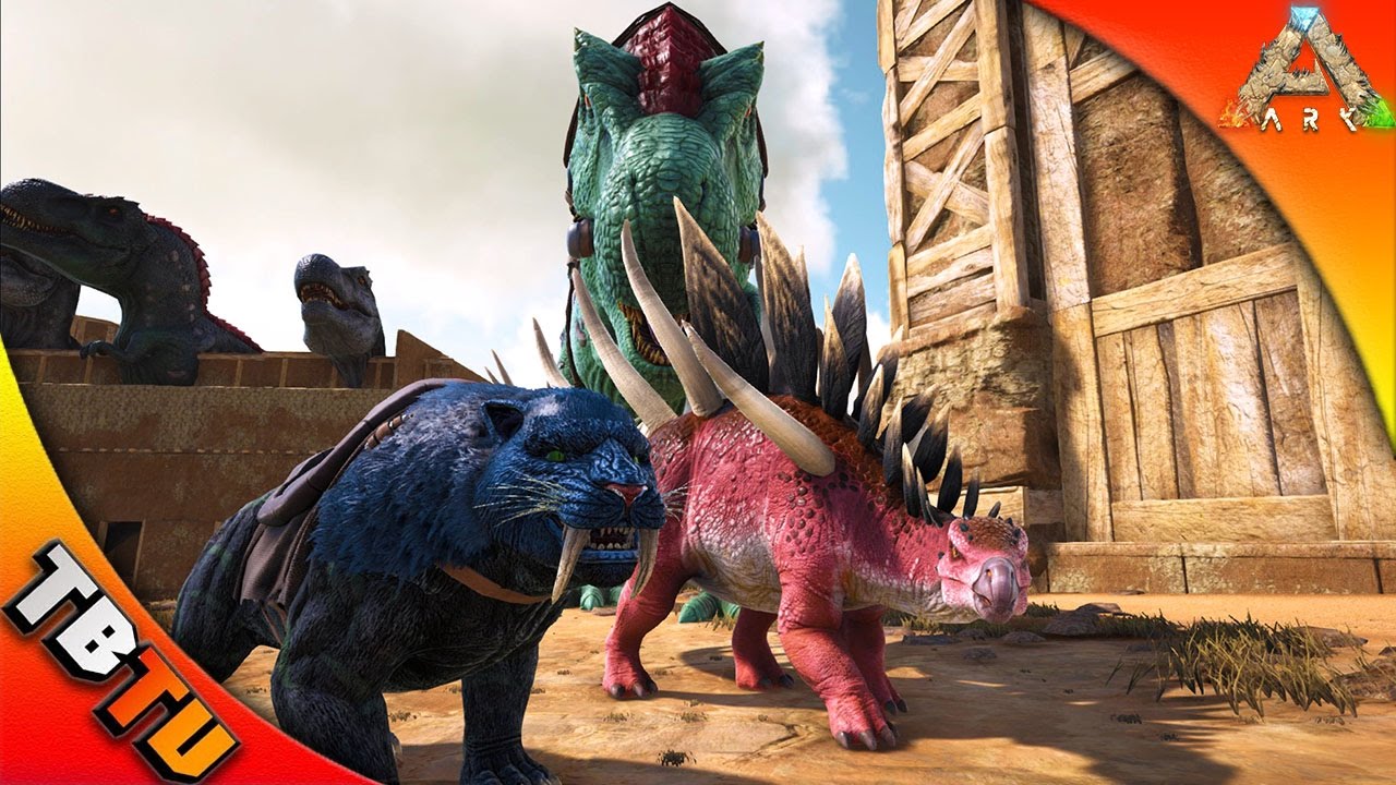 🔥 REX, SABERTOOTH AND KENTROSAURUS COLOR MUTATIONS! Ark Survival Breeding - Ark Scorched Earth