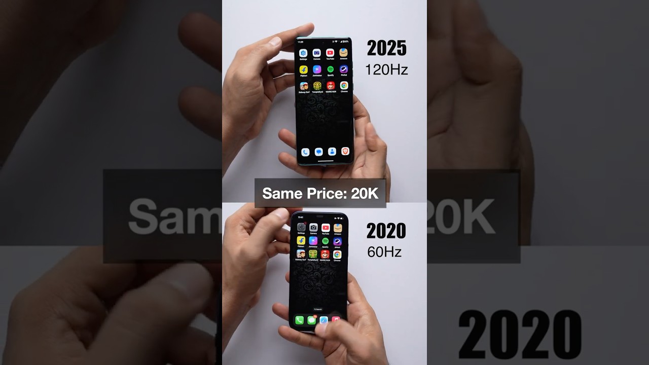 iPhone 60Hz vs Android 120Hz | Old iPhone vs Latest Android #iOS #Android