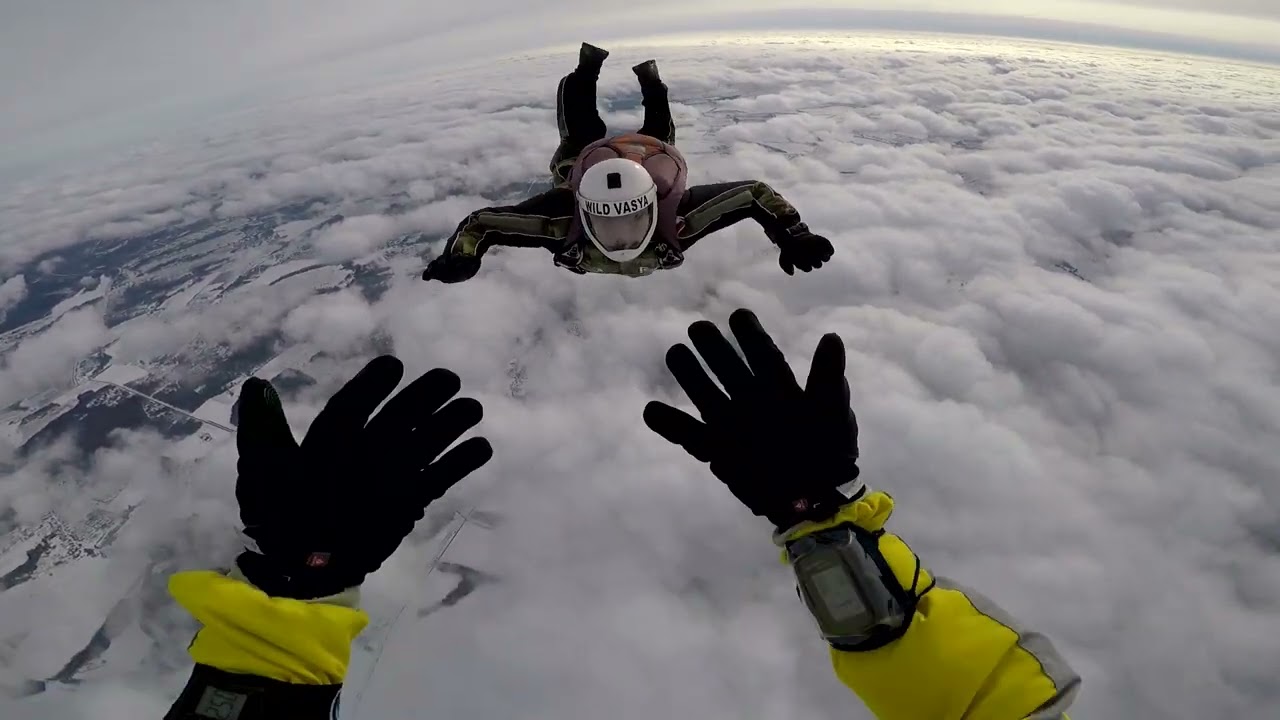 Wild Vasya skydiving in skycenter.aero  11 feb 2023 DZ Pyschino контрольный прыжок ДЗ Пущино