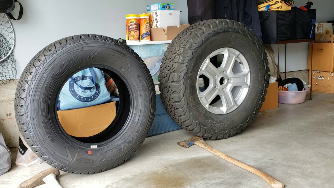 Сравнение шин BFG 285/75R17 с 245/75R17 на JL Wrangler