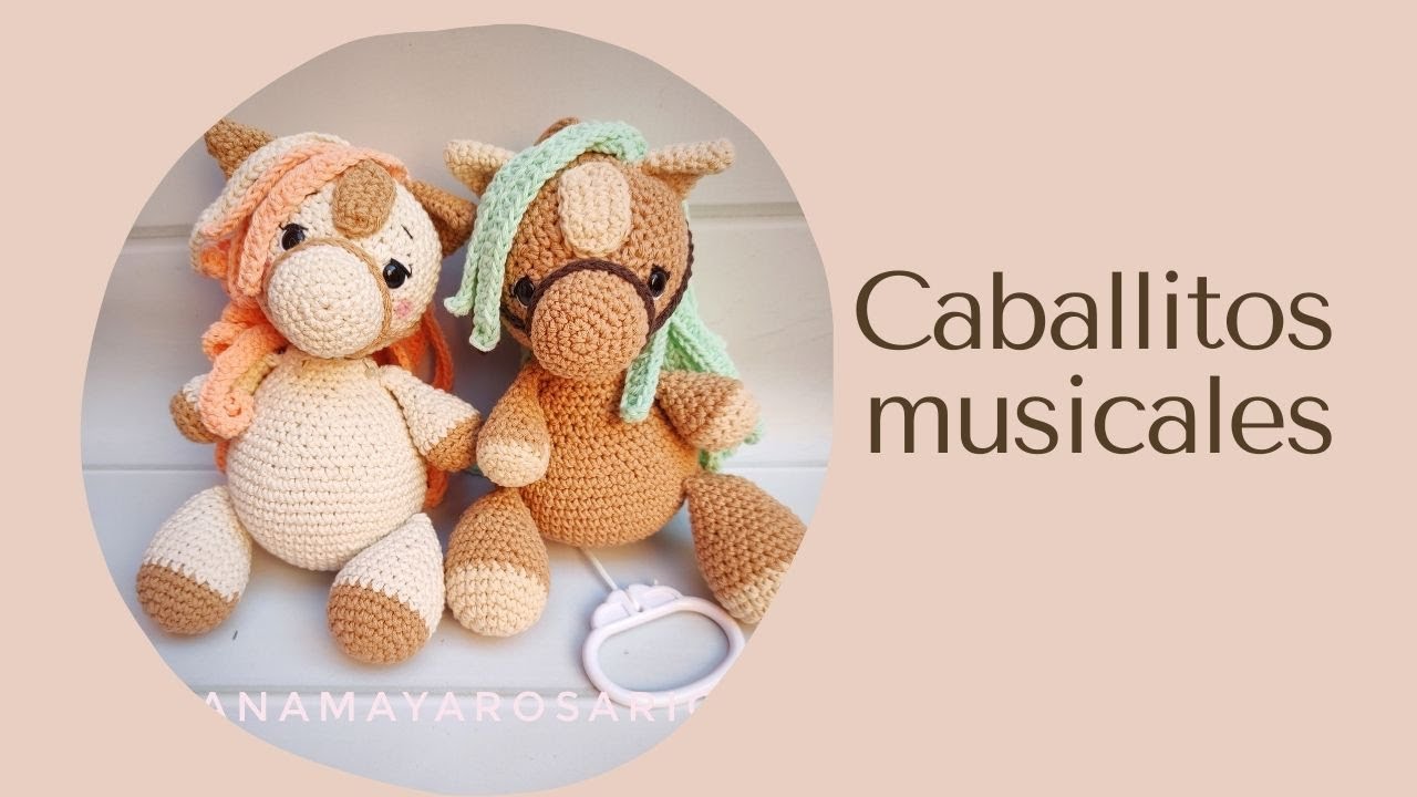 COMO TEJER UN CABALLO A CROCHET? Mu&ntilde;eco a Crochet Amigurumi para bebes