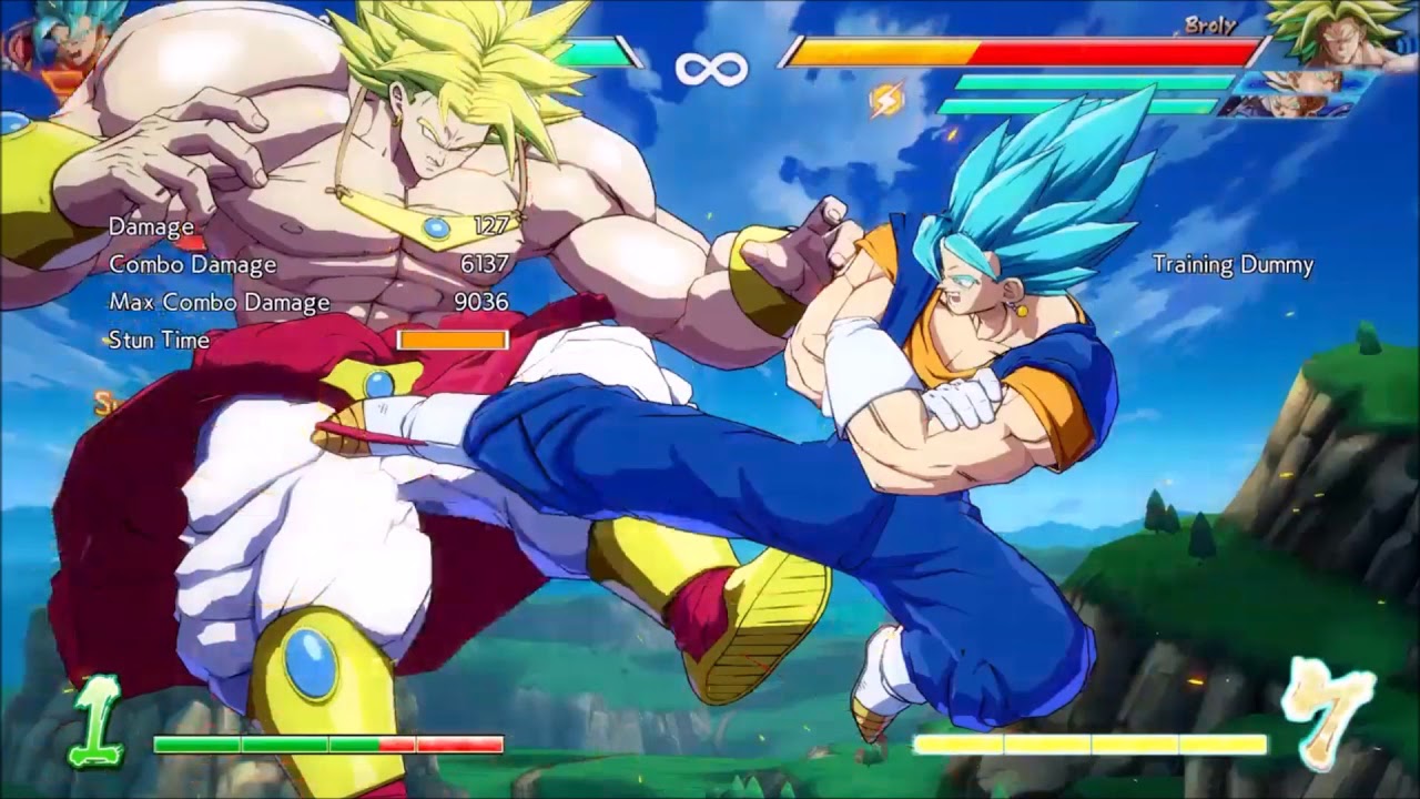 DBFZ Vegito Patch 2 max damage combos and comparisons part 1