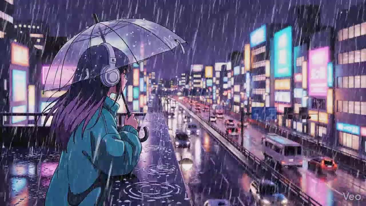 Late Night Study 🌧️ Rainy Japanese City Lofi
