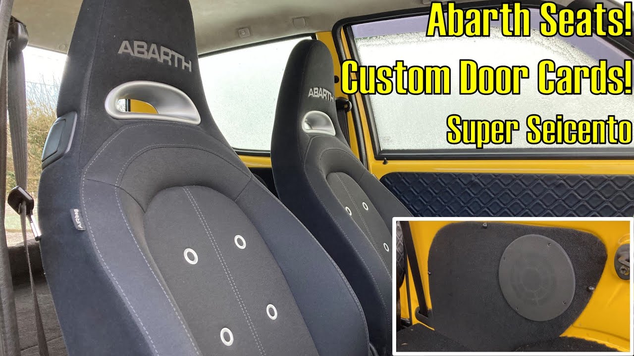 Abarth 500 Seats In The Super Seicento & Custom Door Cards!