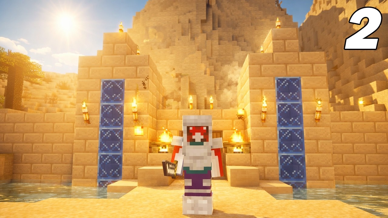 Je construis les murailles de ma base égyptienne ! Egypte Minecraft 2