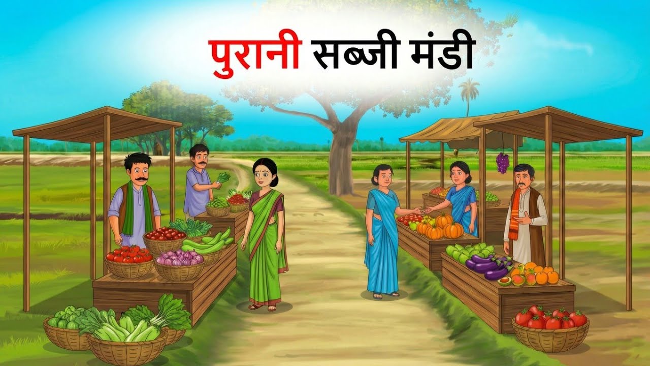 पुरानी सब्जी मंडी | Hindi Story | Moral Stories | Kahaniyan | Story Cartoon | kids Video | Story👀