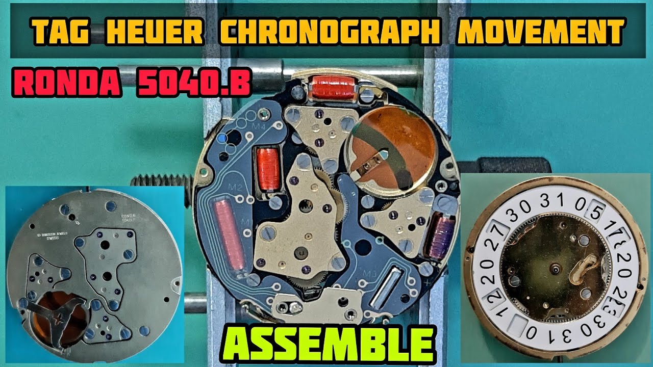 How To Service Tag Heuer Chronograph Movement Ronda 5040.b | Assemble Part | SolimBD