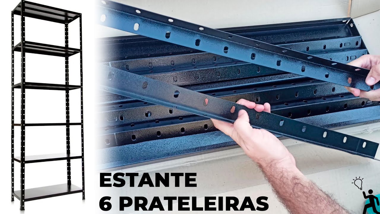 ESTANTE DE A&Ccedil;O COM 6 PRATELEIRAS PARA DISPENSA, LIVROS, COZINHA, ETC...
