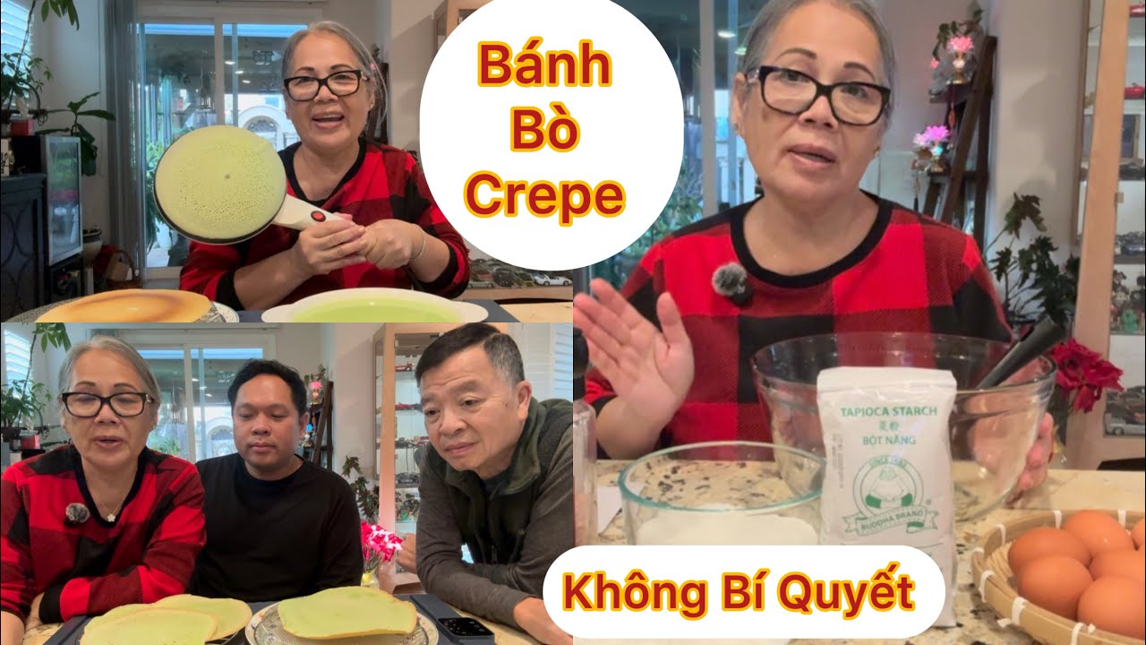 Tập 1810: Làm Liền Bánh Bò Chảo-Crepe Coconut - Cô Hồng Cuộc Sống Mỹ