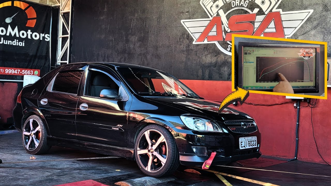 PRISMA TURBO NO DINAMOMETRO - QUANTO TEM DE POTENCIA?