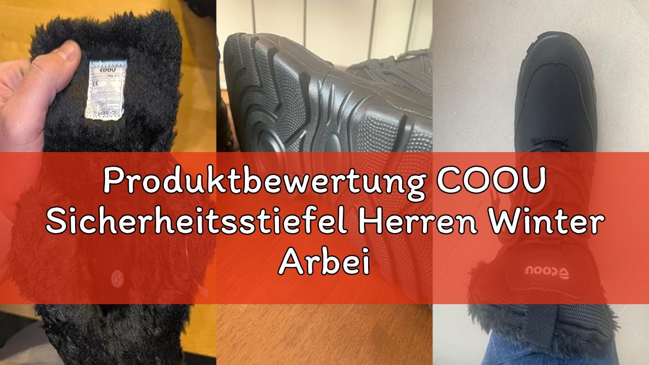 Produktbewertung COOU Sicherheitsstiefel Herren Winter Arbeitsschuhe Damen Hoch Sicherheitsschuhe Le