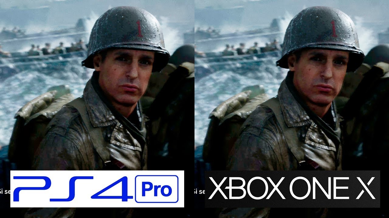 Call of Duty WWII | Xbox One X vs PS4 Pro | 4K Graphics Comparison | Comparativa