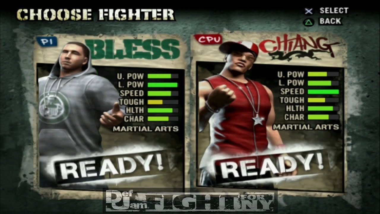 Def Jam Fight For NY | BLESS vs CHIANG | 4 Matches | HARD! (PS3 1080p)