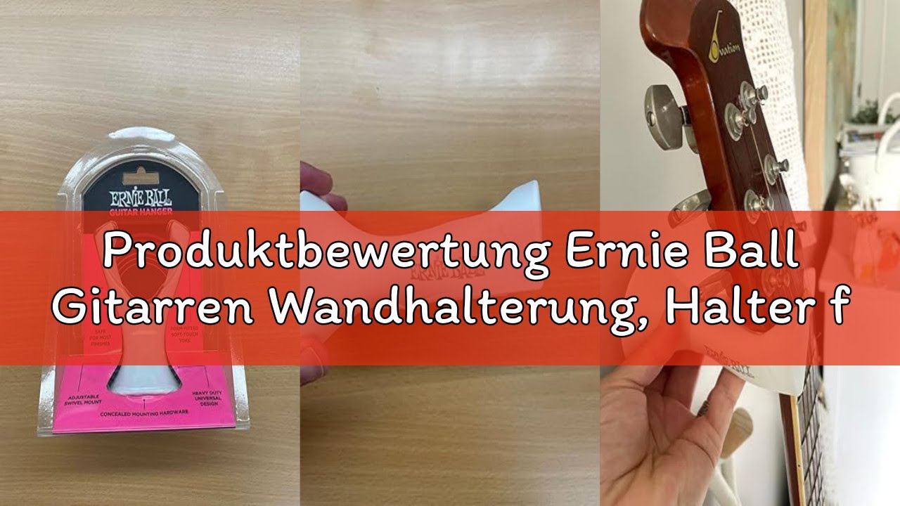 Produktbewertung Ernie Ball Gitarren Wandhalterung, Halter für Gitarren und Bässe - Schwarz
