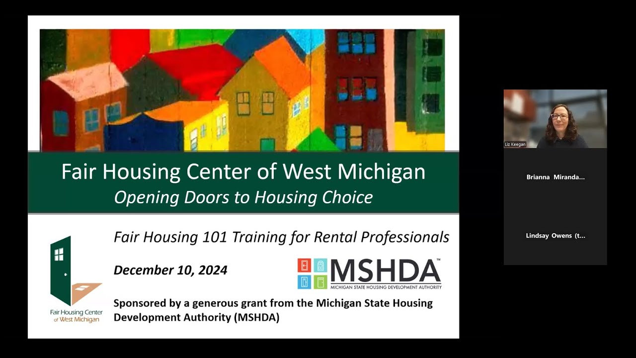 FHCWM Fair Housing 101 Training for Rental Professionals - December 2024