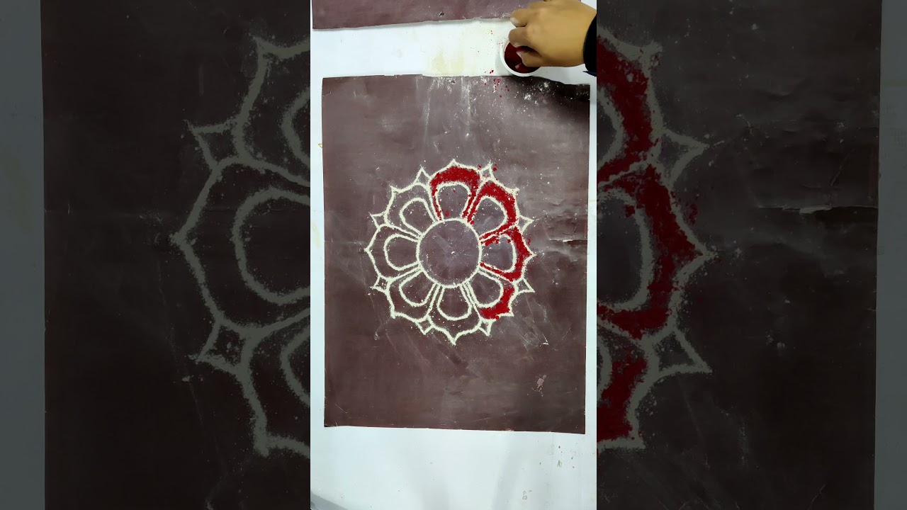 Mha Puja Mandala for Tihar without any tools | Freehand by beginner