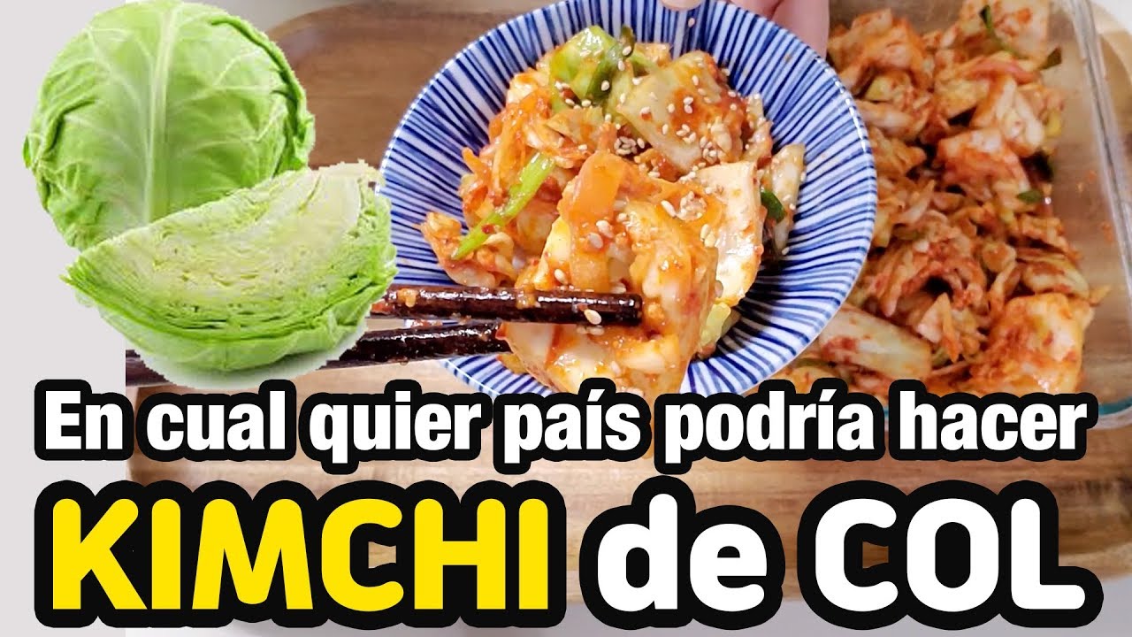 Kimchi de col receta sencillo y facil - En cualquier país puede hacer KIMCHI COREANO.