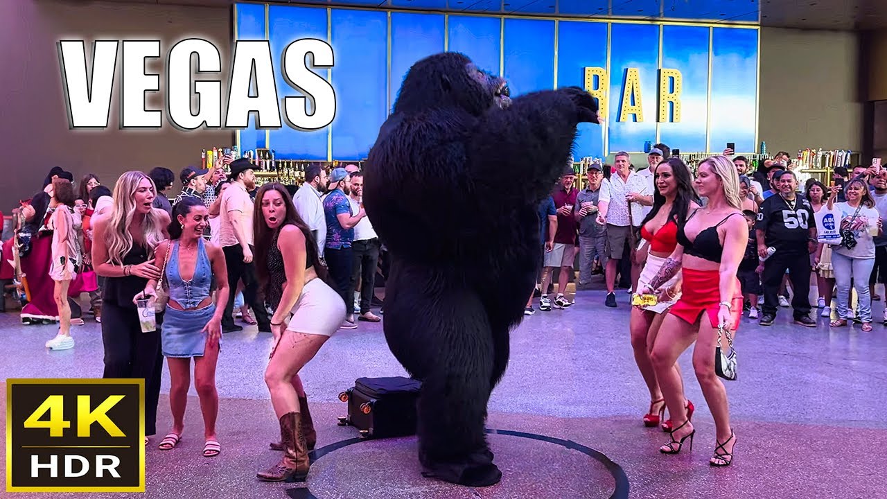 Las Vegas Saturday Night People Watching on Fremont Street | August 2024