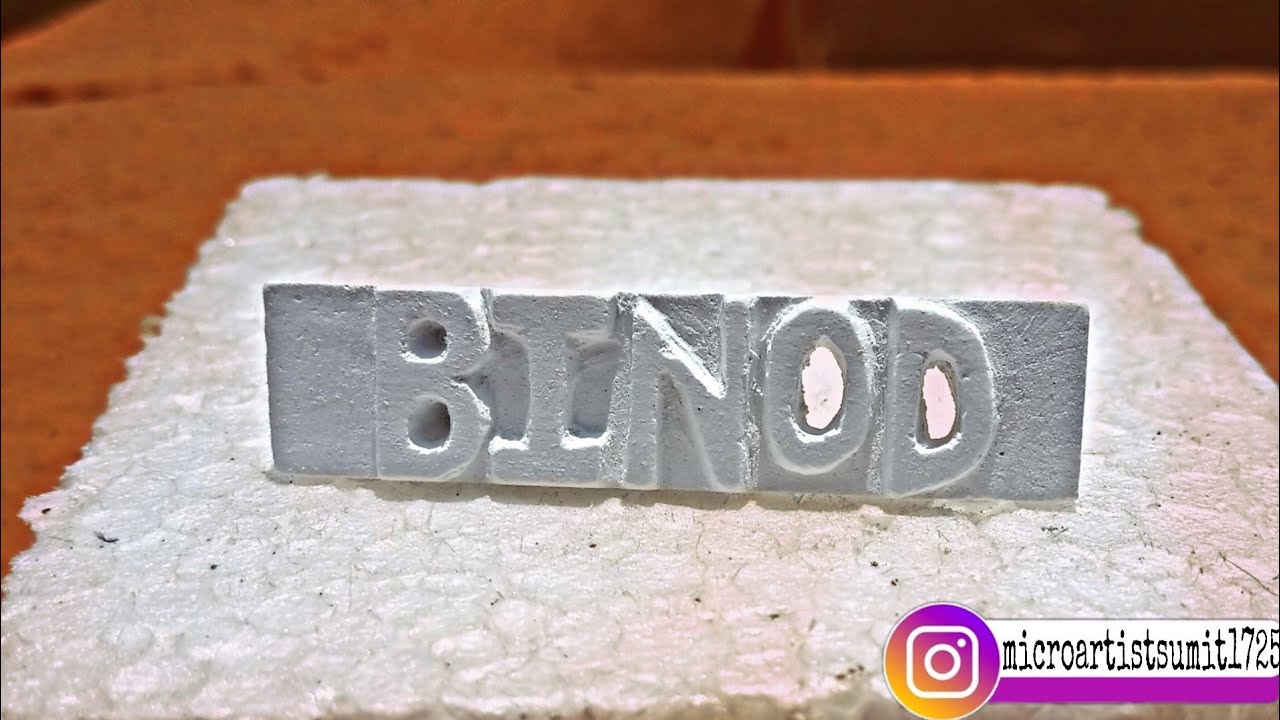 BINOD | Chalk Carving of Binod | MicroArtist Sumit