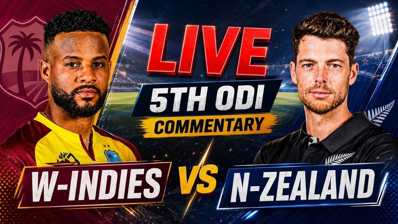 🔴 Live: West Indies vs New Zealand 5th Odi | ODI MATCH | Live Cricket Score & Commentary
