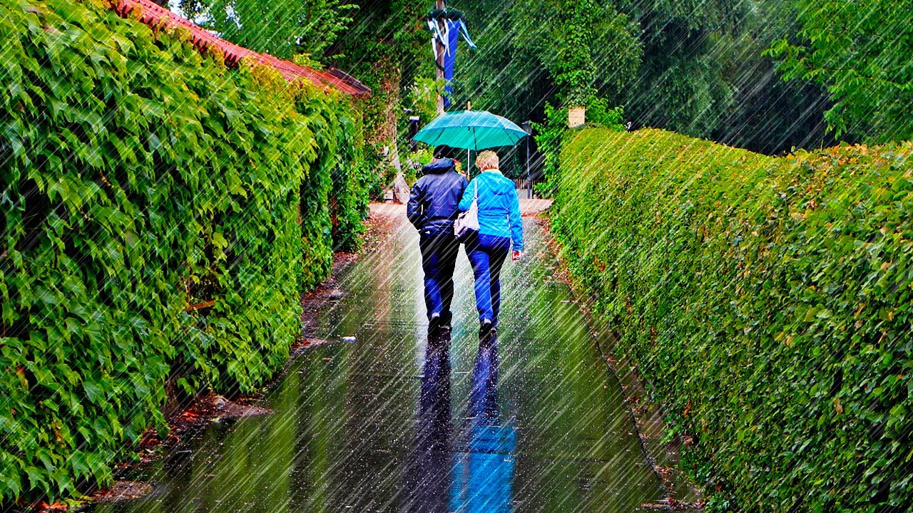 4K SUPER Heavy MONSOON RAIN WALK in Extreme LOUD Thunderstorm (Gillman Barracks, Singapore)