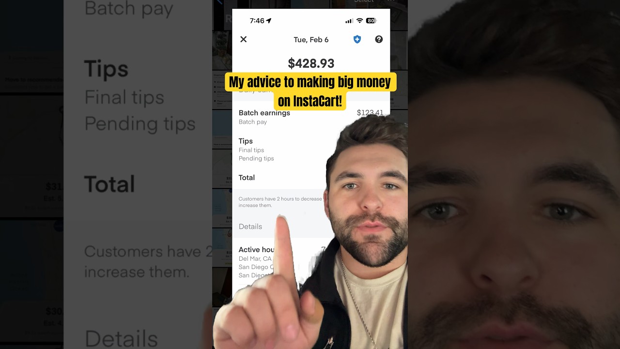 Лучшая стратегия заработка на InstaCart #шорты #сайдхастл #instacart