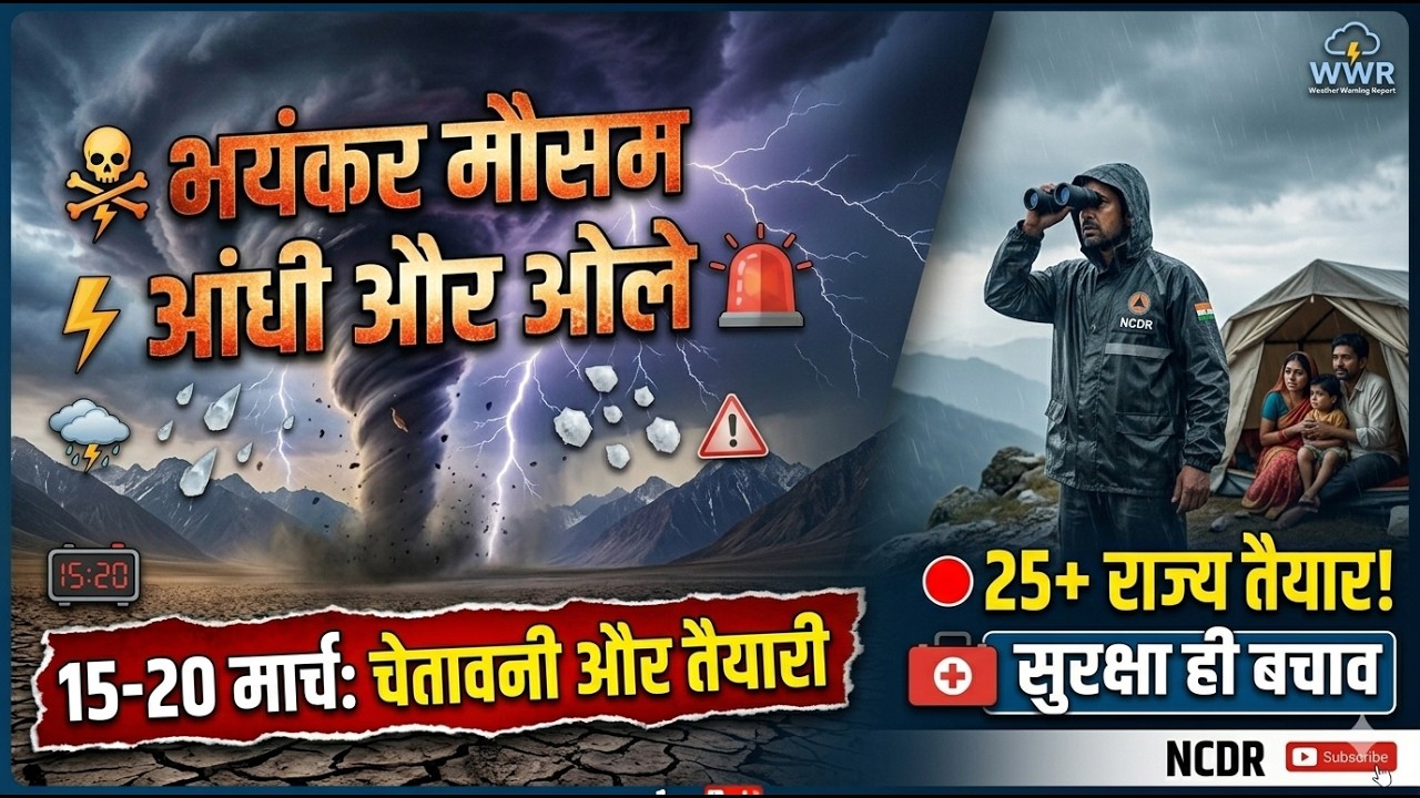 14 से 20 मार्च | तेज़ आंधी तूफान और बारिश का खतरा #Aaj_ka_ Mausam #today_weather #storm  #heatwave