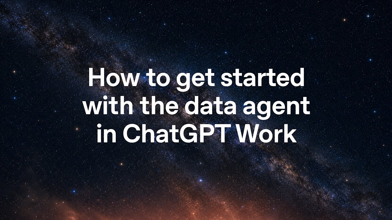 Use ChatGPT Work to build your data agent