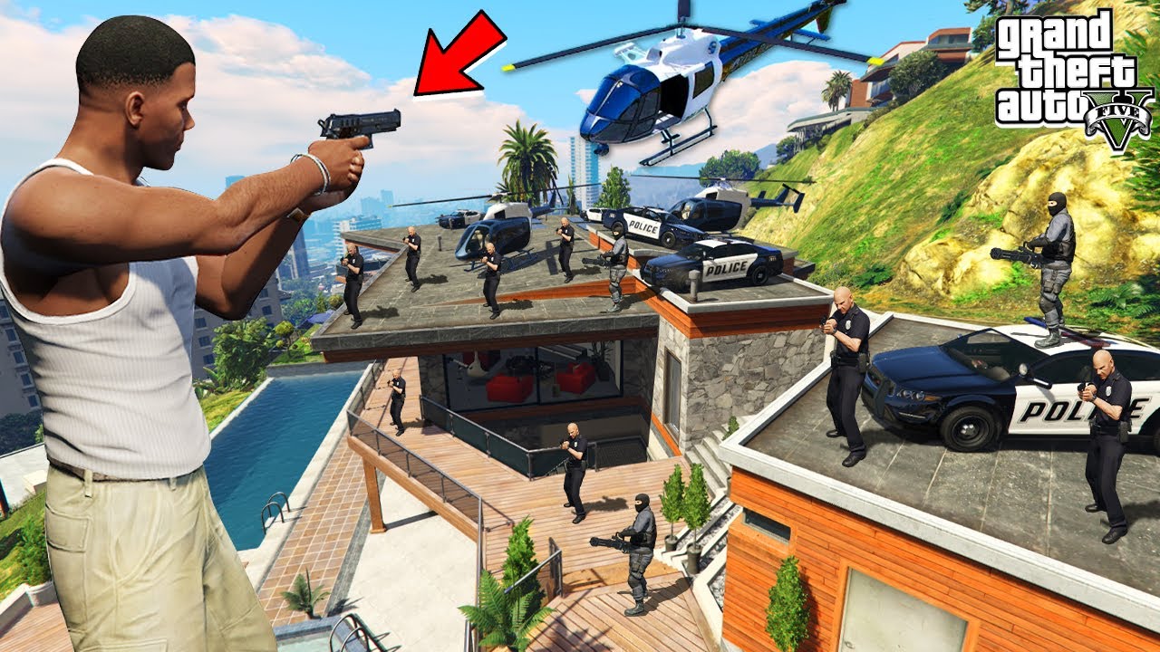 Franklin's House Raided By POLICE in GTA 5!